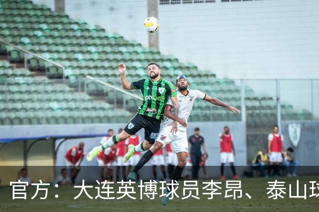 官方：大连英博球员李昂、泰山球员刘彬彬租借加盟武汉三镇